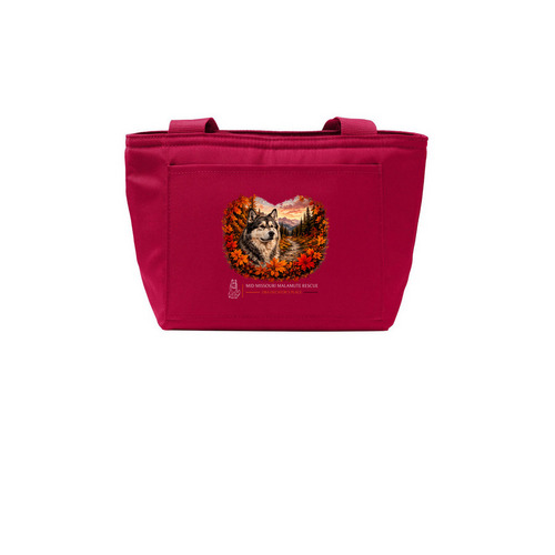 Snacks?, a Rich Red Insulated Lunch Tote