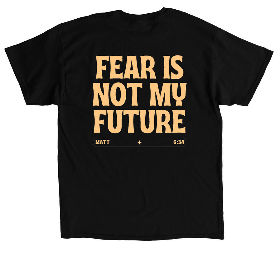 M634 Gold, a Black Classic Unisex Tee (back-view)
