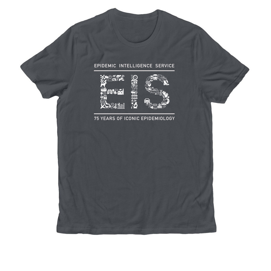 EIS 75th Anniversary White Logo Shirt2, a Terrain Grey Allmade Organic Cotton Unisex Tee