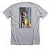 Vesting Oakland County Area K9s: K9 Rex, a Athletic Heather Premium Unisex Tee (back-view)