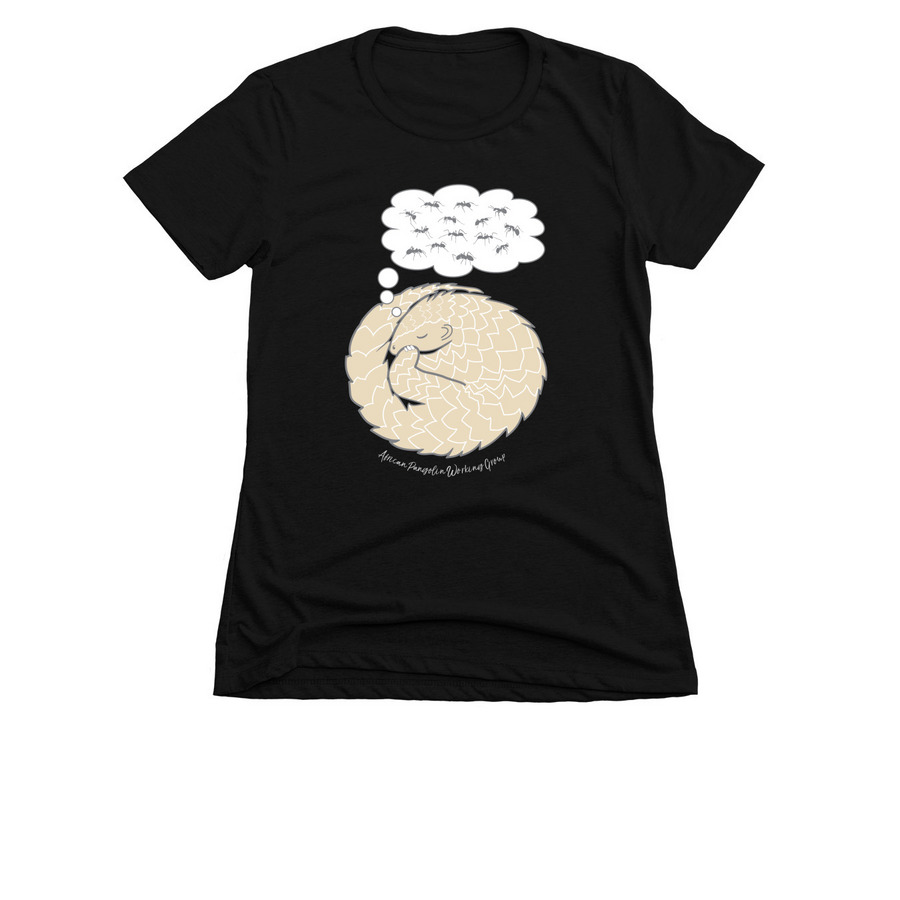 Pangolin dreams, a Black Women's Slim Fit Tee