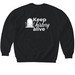 The Sweatshirt, a Black Softstyle Crewneck Sweatshirt (back-view)