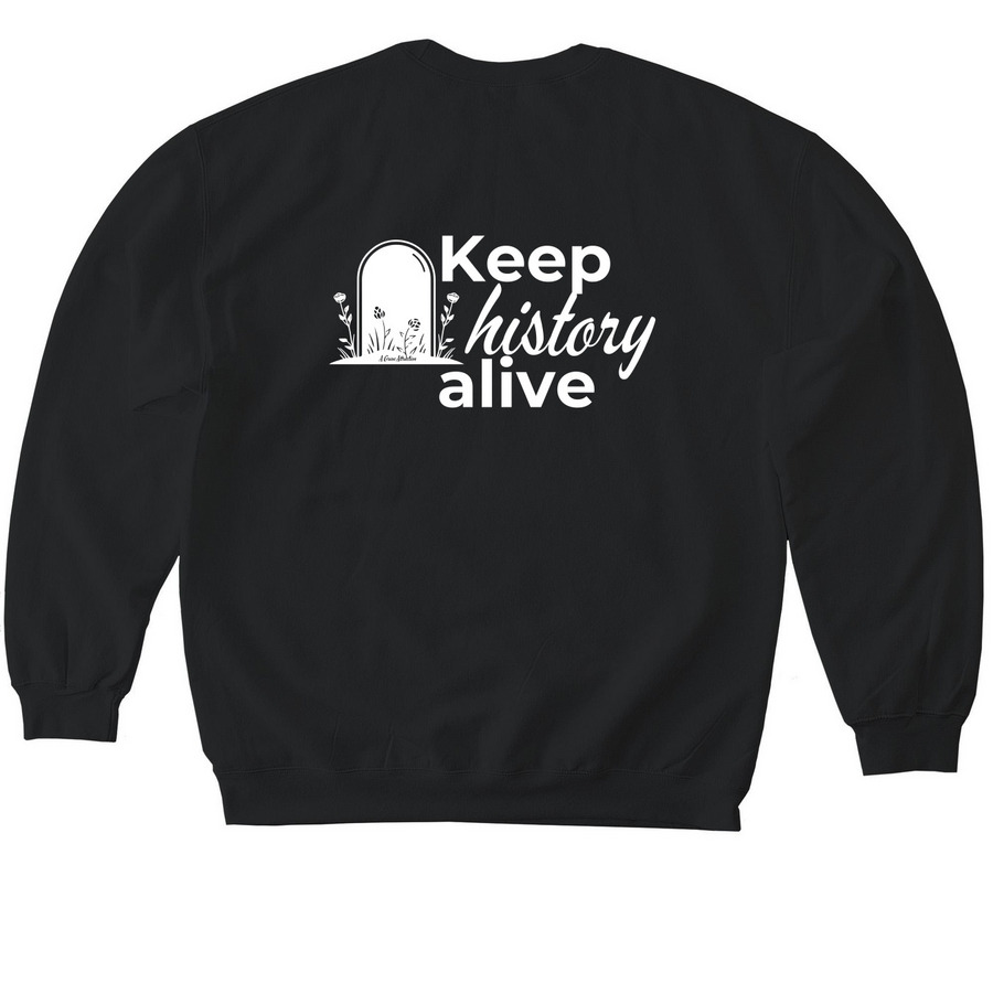 The Sweatshirt, a Black Softstyle Crewneck Sweatshirt (back-view)
