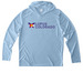 Lupus Colorado Activewear, a Light Blue UV Performance Long Sleeve Hoodie