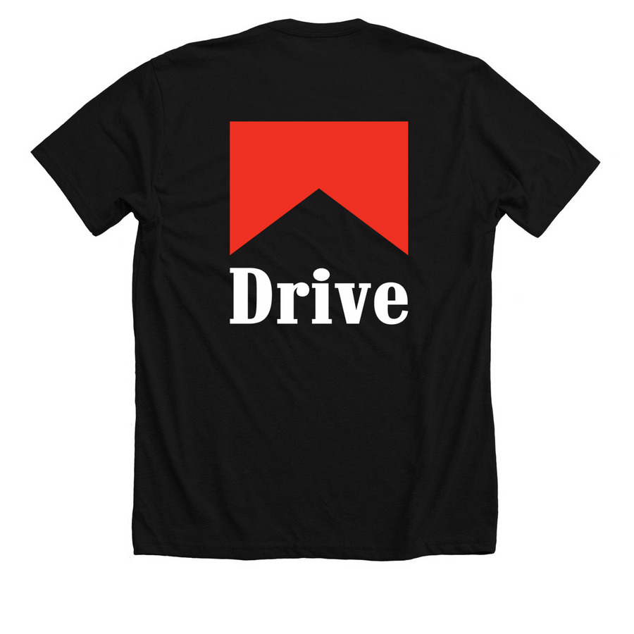 Burner Tee, a Solid Black Blend Premium Unisex Tee (back-view)
