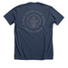 Bellas Floral Logo, a Heather Navy Premium Unisex Tee (back-view)