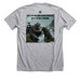 MAN & DOG, a Athletic Heather Premium Unisex Tee (back-view)