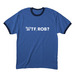 WTF, Rob? shirts, a Heather Royal/ Navy Cotton Ringer Tee