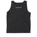 Never Accept Never, a Black Comfort Colors Tank Top (back-view)