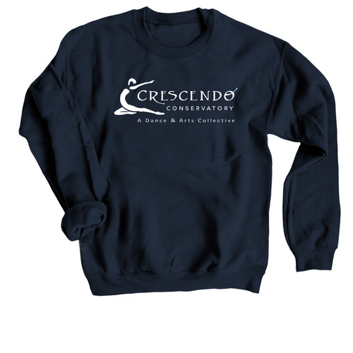 Crescendo Conservatory Dark Shirt, a Navy Crewneck Sweatshirt