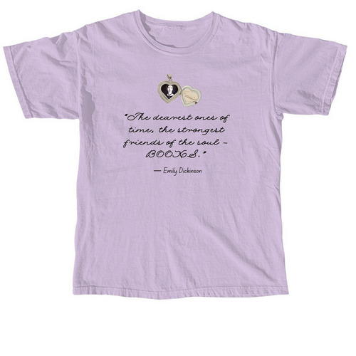 Emily Dickinson Book Lover Tee - Orchid, a Orchid Comfort Colors Unisex Tee