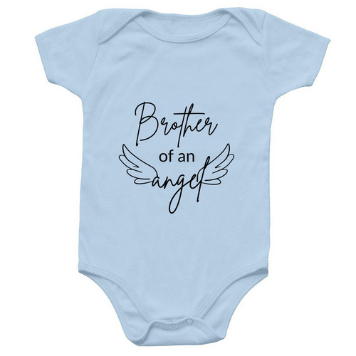 Brother of An Angel Onesie, a Light Blue Infant Onesie