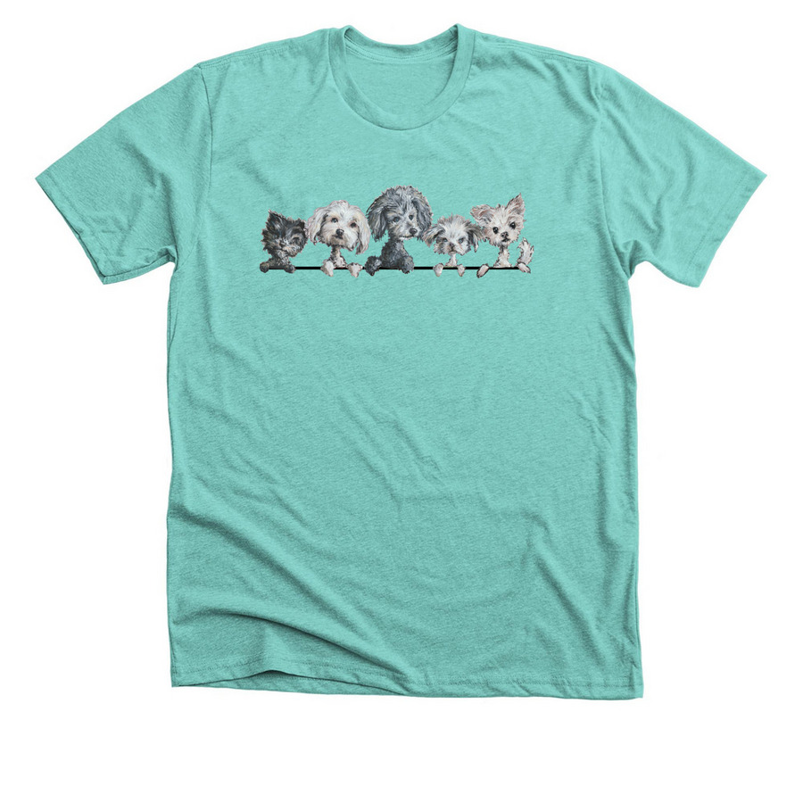 Pack of Pipsqueaks, a Heather Sea Green Premium Unisex Tee