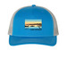 Friends of Lake Wingra Trucker Cap, a Cobalt Blue/ Grey Printed Five-Panel Trucker Cap