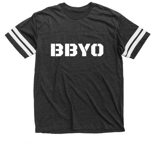 BBYO Chapter Jersey Shirt, a Vintage Smoke / White Football Jersey Tee