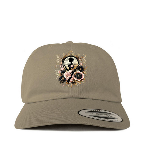 Floral Vixen Cap, a Khaki Printed Classic Baseball Cap