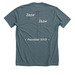 Iron Sharpeneth Iron, a Heather Slate Premium Unisex Tee (back-view)