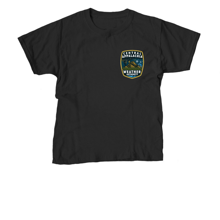 Storm Ready Appalachia, a Black Youth Unisex Tee