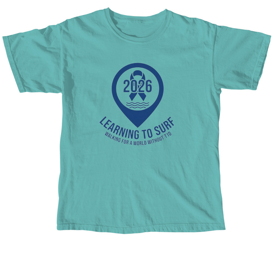 Team Learning to Surf, a Seafoam Comfort Colors Unisex Tee