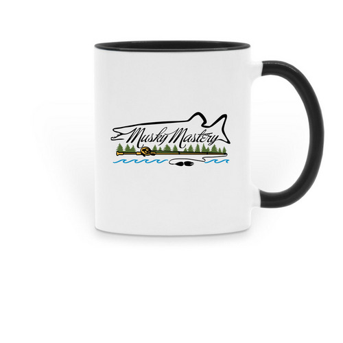 Musky Mugs, a Black Two-Tone Ceramic Mug