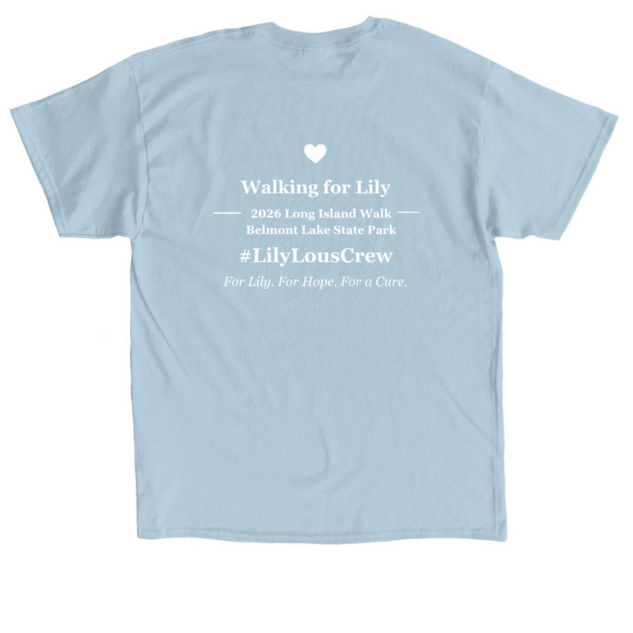 Hydrocephalus Walk 2026, a Light Blue Classic Unisex Tee (back-view)