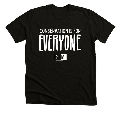 Conservation is for Everyone, a Black Heather Premium Unisex Tee