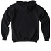 Youth Hoodie, a Black Softstyle Youth Pullover Hoodie (back-view)