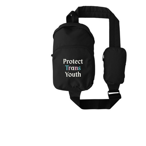Protect Trans Youth Sling Bag, a Black Grove Sling Bag