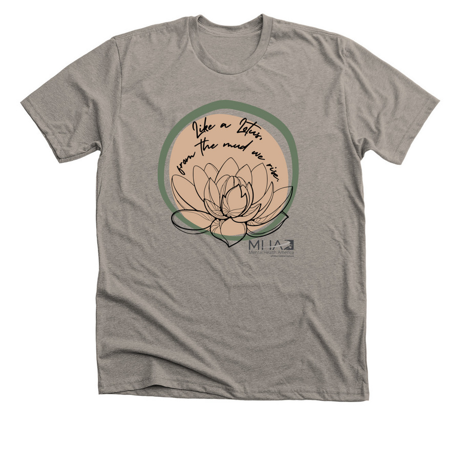 Like a lotus, a Heather Stone Premium Unisex Tee