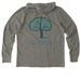 Cindy's Crew, a Driftwood Grey Allmade Organic Cotton Mineral Dye Hoodie Tee (back-view)