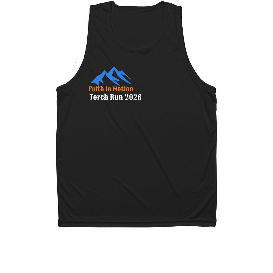 Law Enforcement Torch Run 2026! Matthew 5:9, a Black Unisex Performance Tank
