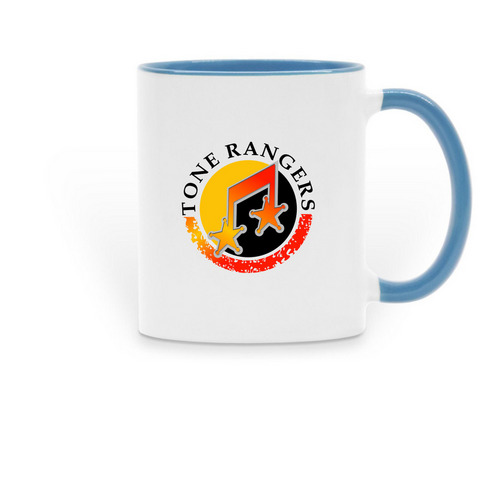Tone Rangers Mugs, a Light Blue Two-Tone Ceramic Mug