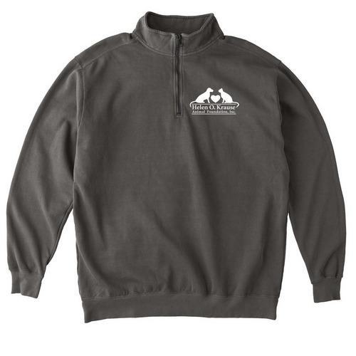HOKAFI GEAR - Sweatshirts - Two Sided Logo, a Pepper Comfort Colors Quarter Zip Pullover