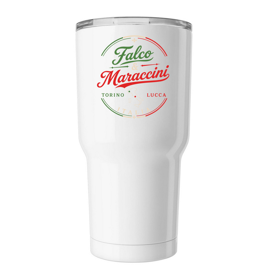Falco & Maraccini ? 30oz Tumbler ??, a White Insulated Tumbler