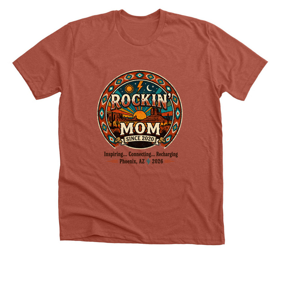 2026 Rockin Moms Shirt for 2020, a Heather Clay Premium Unisex Tee