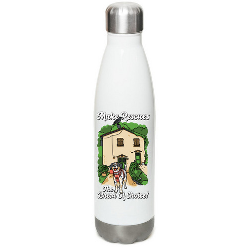 Make Rescues The Breed Of Choice!, a White Stainless Steel Water Bottle