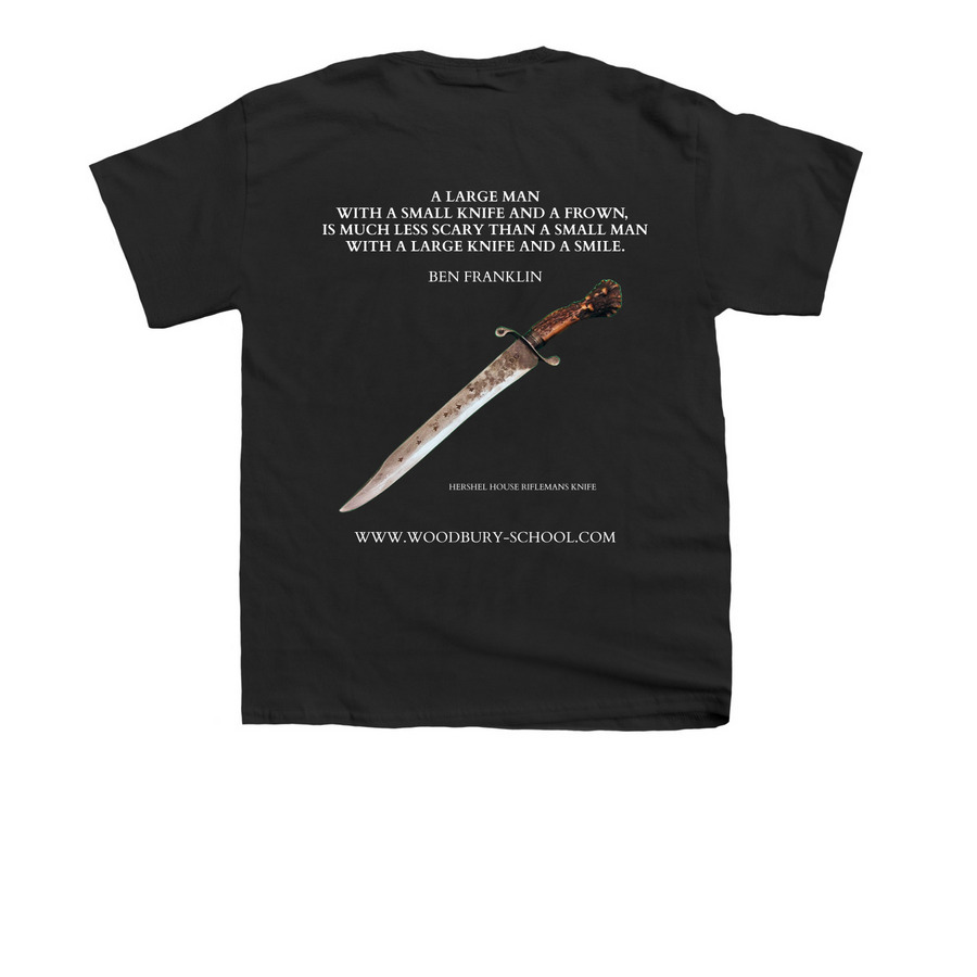 HERSHEL RIFLEMANS KNIFE, a Black Youth Unisex Tee (back-view)
