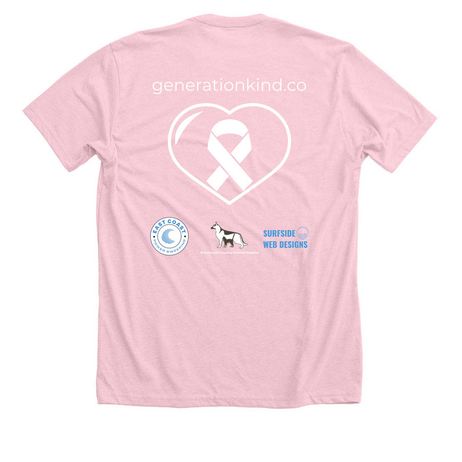 *Limited Edition" Gen K&nbsp;, a Heather Pink Premium Unisex Tee (back-view)
