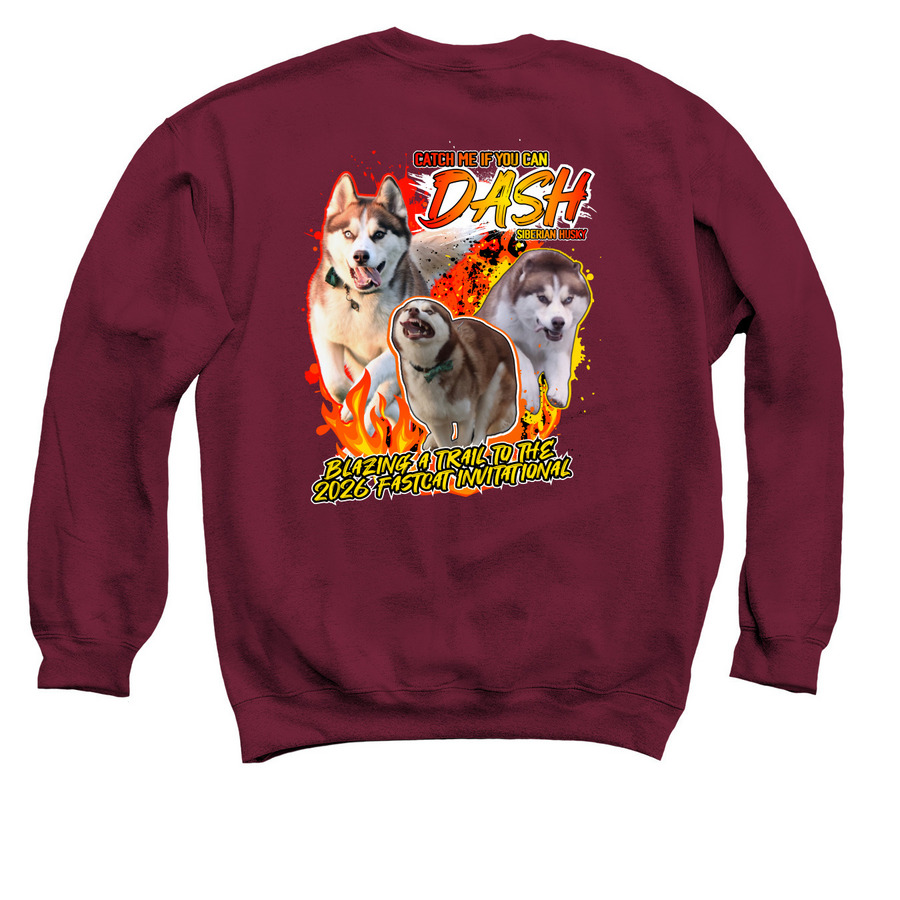 Dash FCI 2026, a Maroon Crewneck Sweatshirt (back-view)