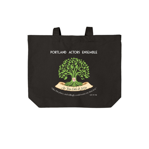 As You Like It 2026 Tote Bags, a Deep Black Cotton Canvas Tote Bag