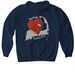 Cape Cod loves Cranberries, a Navy Gildan Softstyle Pullover Hoodie (back-view)