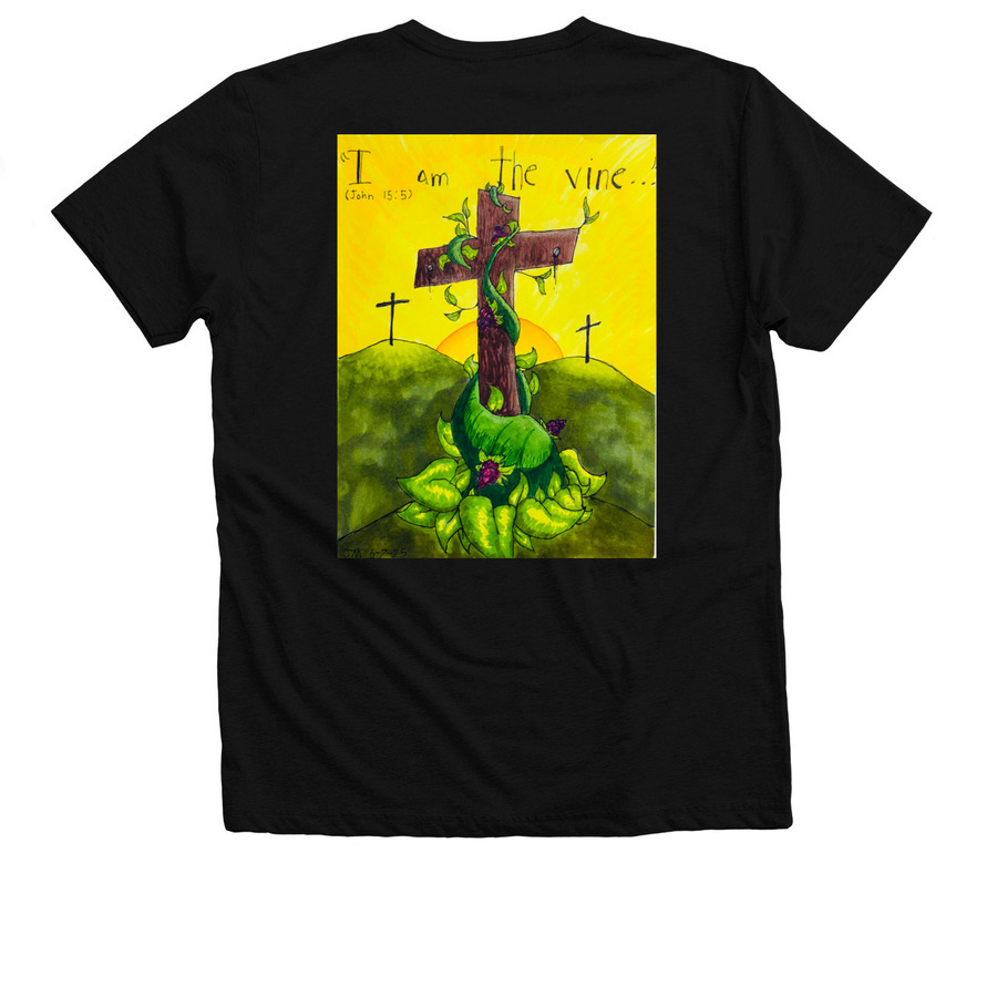 El Salvador Or Bust!&nbsp;, a Solid Black Blend Premium V-Neck Tee (back-view)