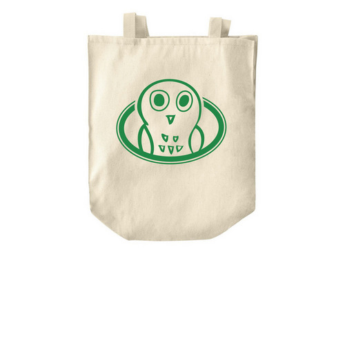 Reusable Hootie tote&nbsp;, a Natural Over-the-Shoulder Shopping Tote Bag