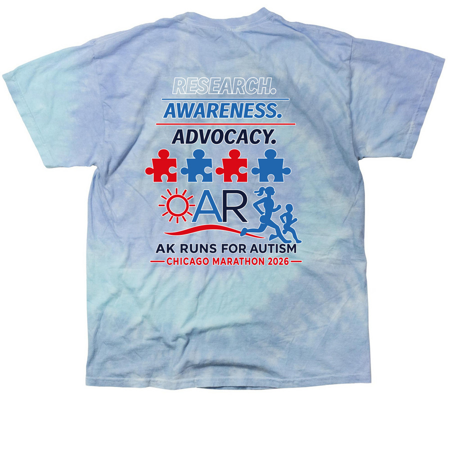 AK Runs - Fun Collection, a Lagoon Classic Tie Dye Tee (back-view)