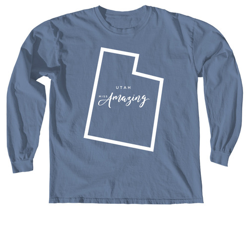 UT Miss Amazing, a Blue Jean Comfort Colors Long Sleeve Tee