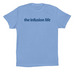 the infusion life blue logo, a Carolina Blue Premium Cotton Tee