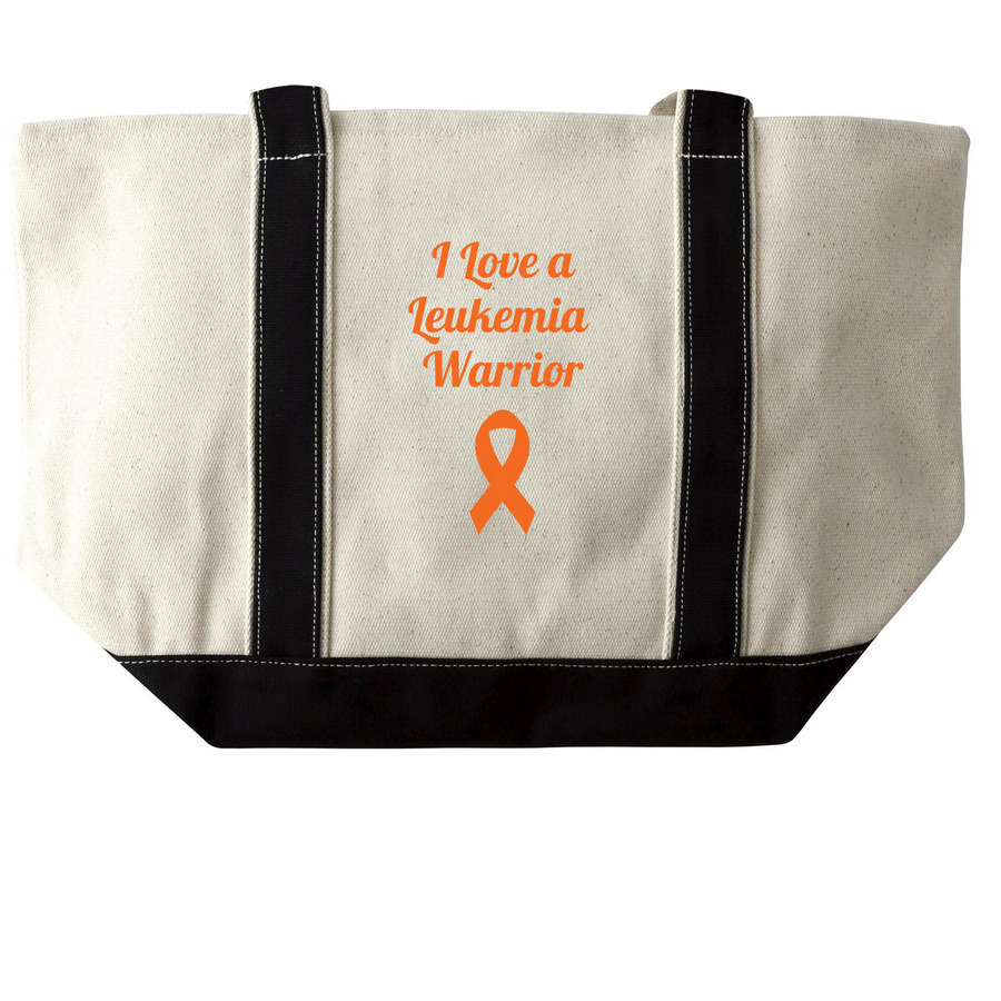 Totes!, a Natural/Black Large Two-Tone Canvas Tote Bag (back-view)