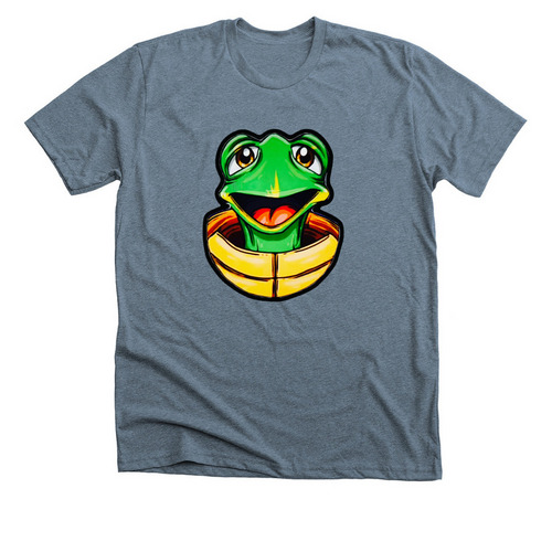 Crush (Large Cartoon Design), a Heather Slate Premium Unisex Tee