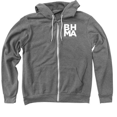 BHMA Zip Up Sweatshirt, a Deep Heather Zip Up Hoodie