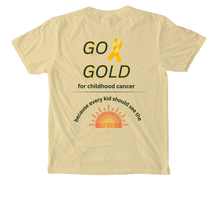 Sunrise Tee Shirt w/ Ribbon, a Butter Comfort Colors Pocket Tee (back-view)